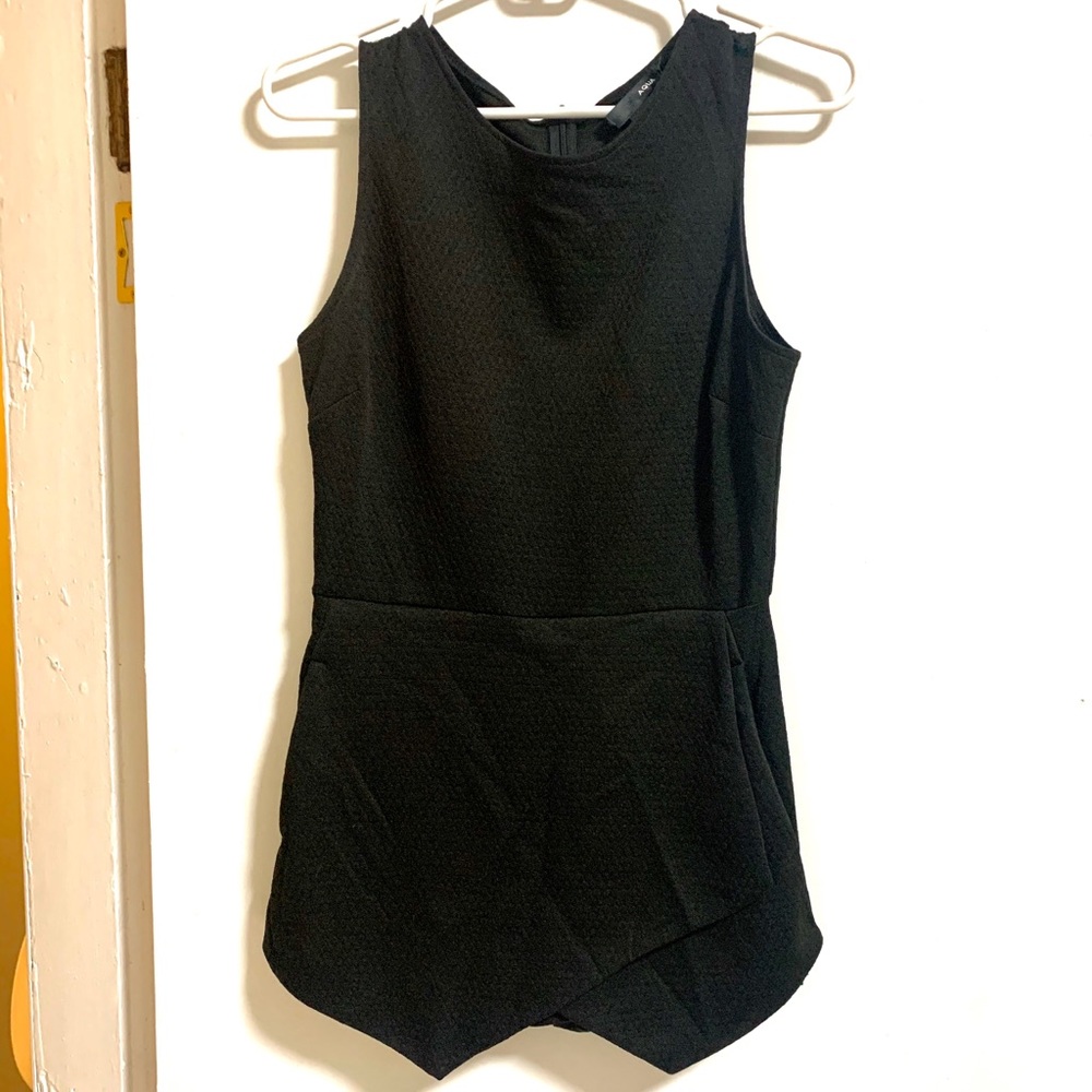 Aqua Black Romper